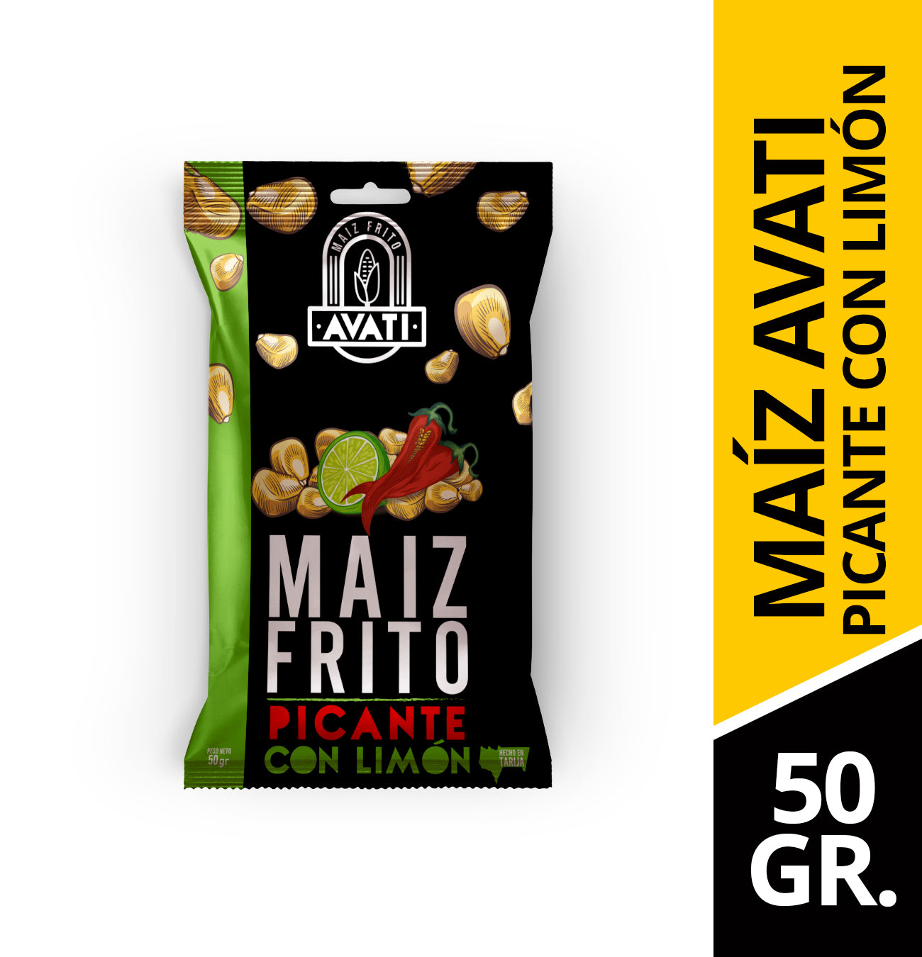 MAÍZ AVATI SABOR PICANTE CON LIMÓN 50Gr.